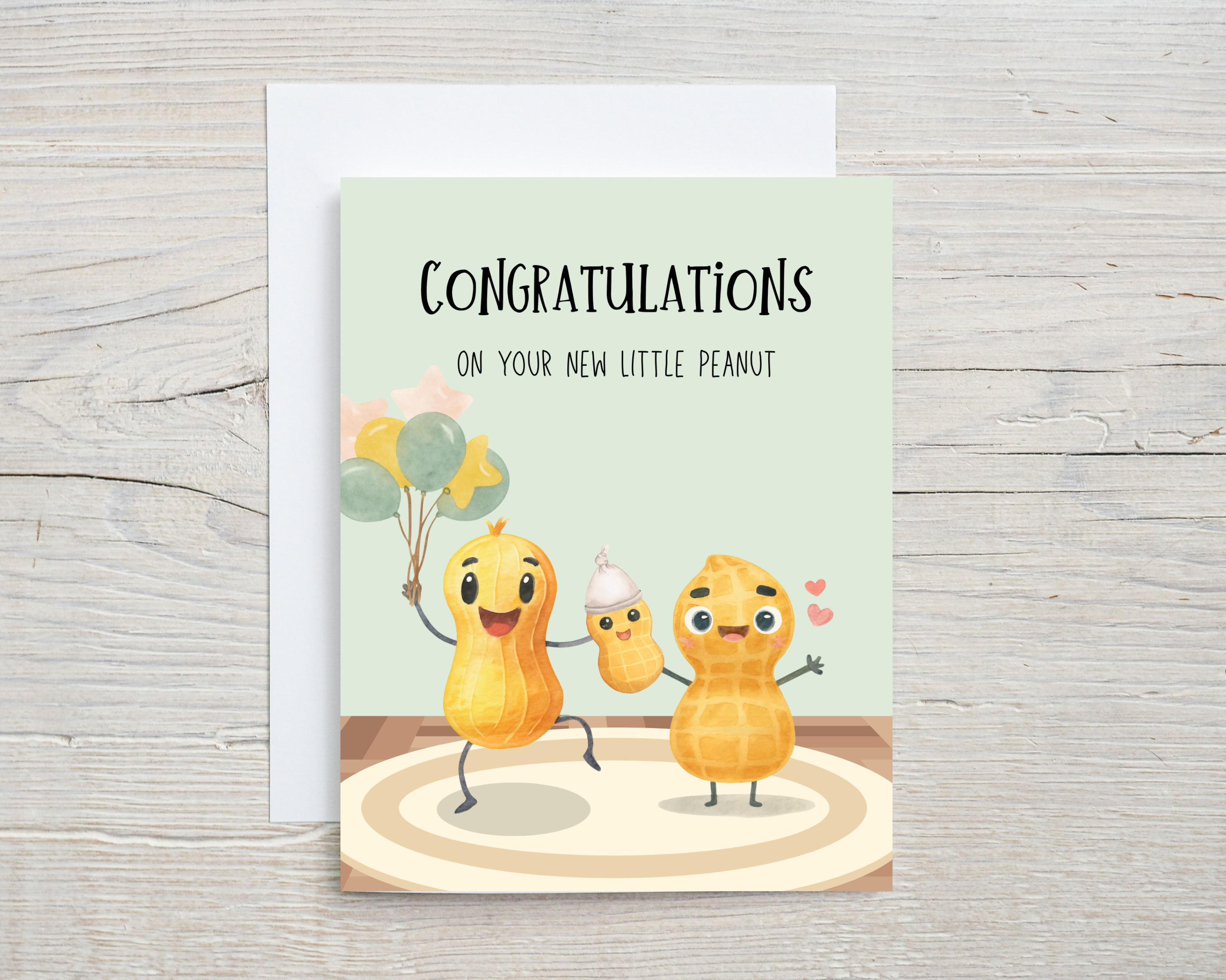 Baby Card - "Congratulation On Your New Little Peanut"