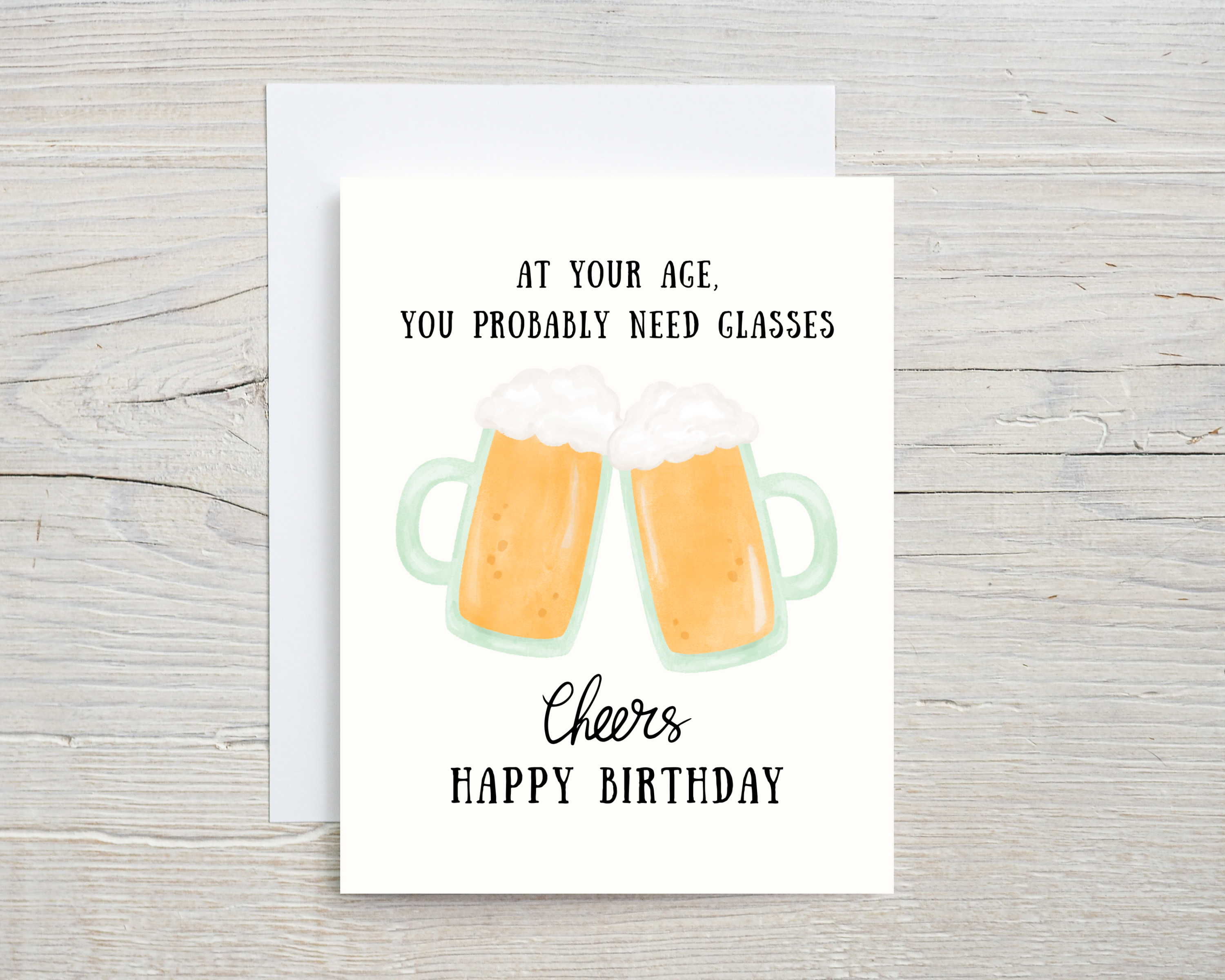 Birthday Card - Beer Glasses