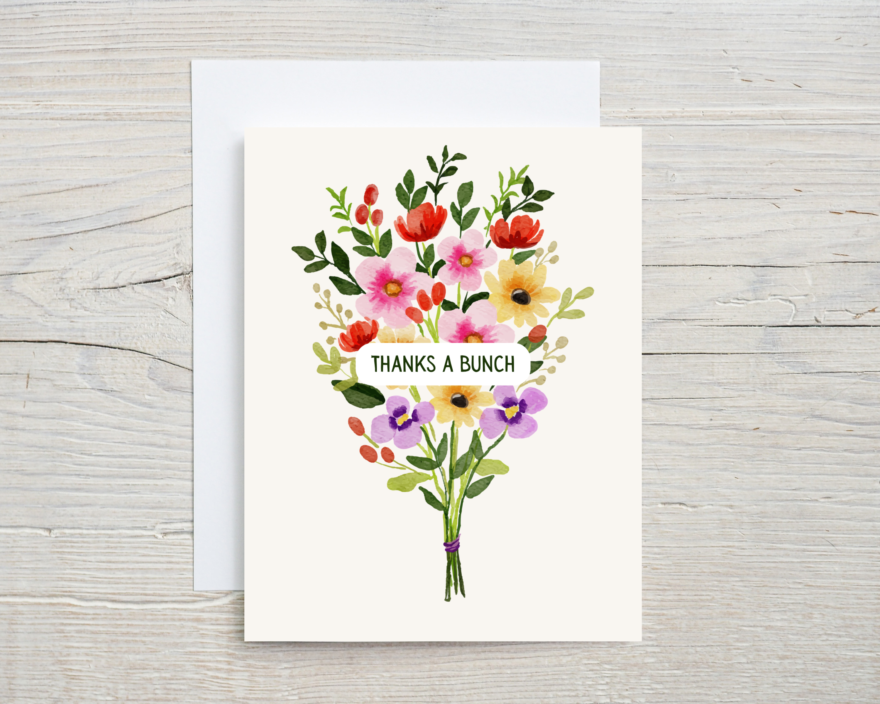 Thank You Card - Thanks A Bunch