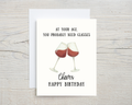Birthday Card - Wine Glasses