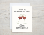 Birthday Card - Wine Glasses