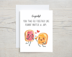 Wedding Card - You Two Go Together Like PB & J