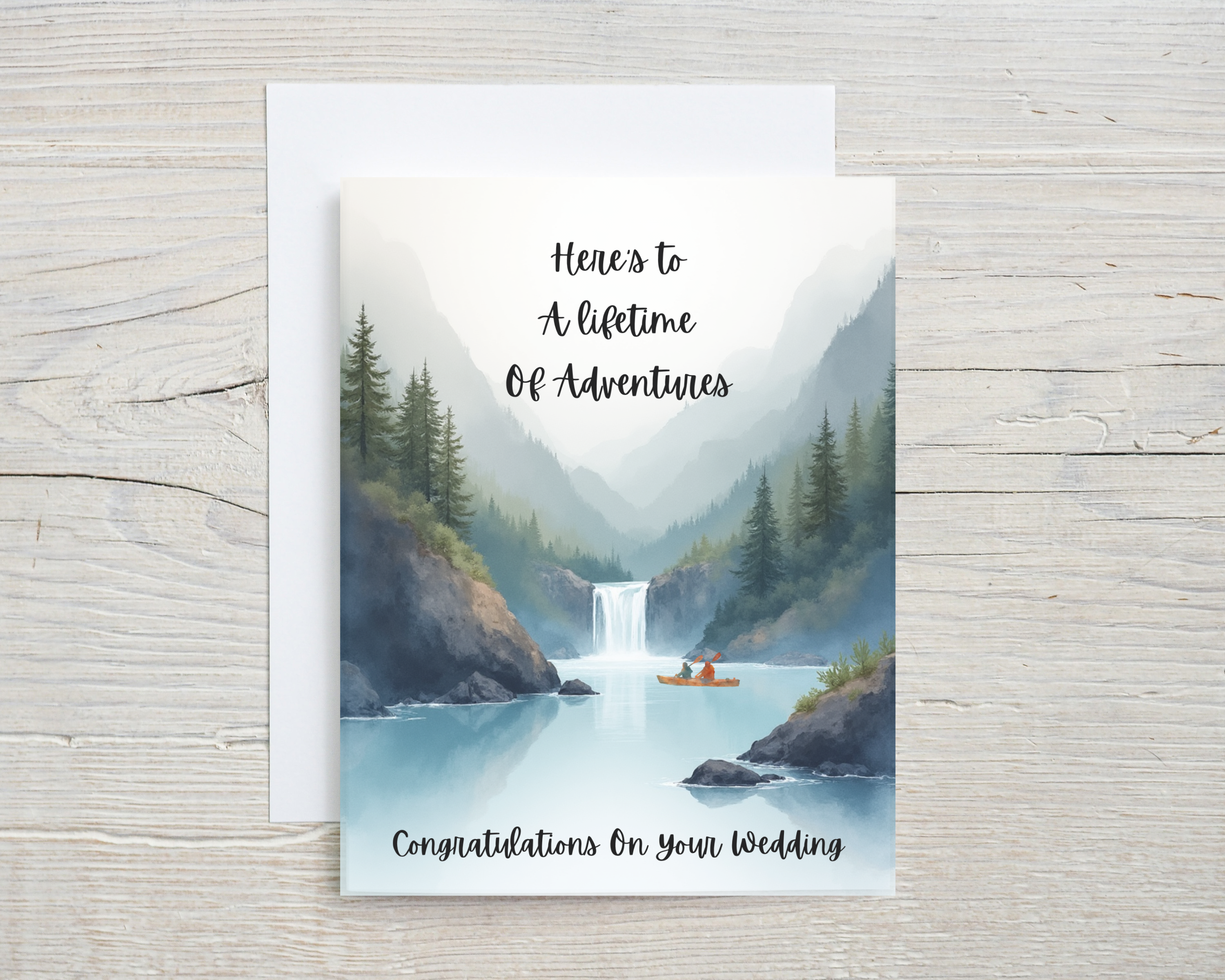 Wedding Card - Here's To A Lifetime Of Adventures