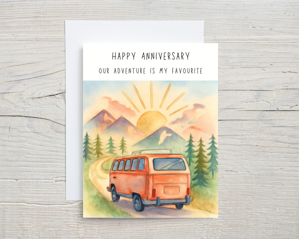 Anniversary Card - "Our Adventure Is My Favourite"