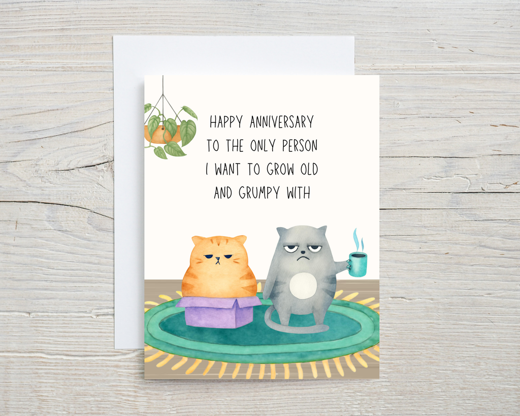 Anniversary Card - "Old And Grumpy"