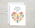 Mother's Day Card - Floral Heart