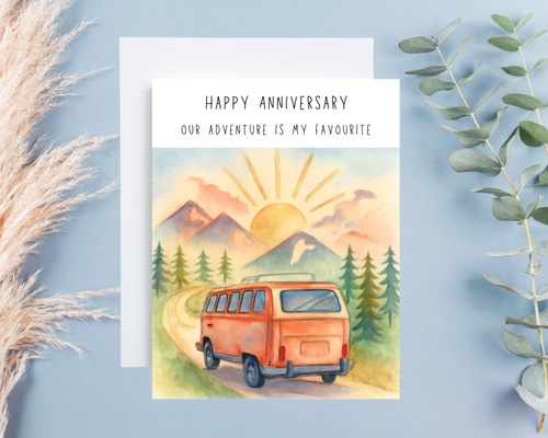 Anniversary Card - "Our Adventure Is My Favourite"