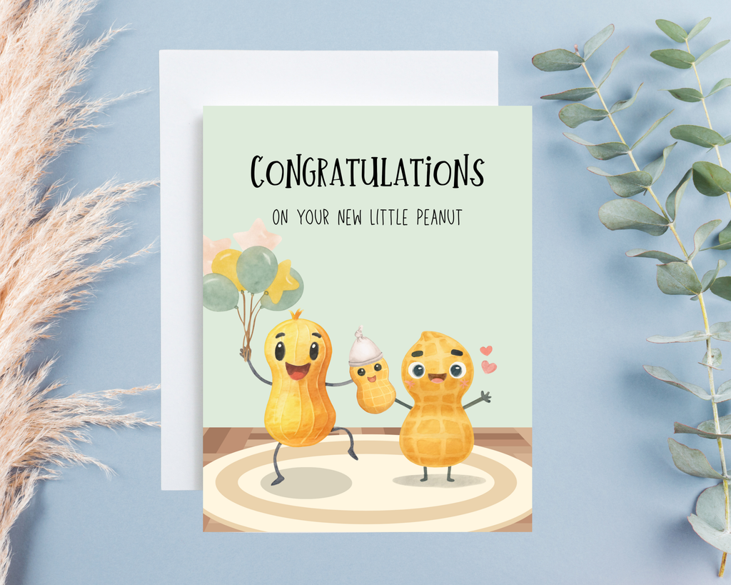 Baby Card - "Congratulation On Your New Little Peanut"