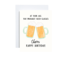 Birthday Card - Beer Glasses