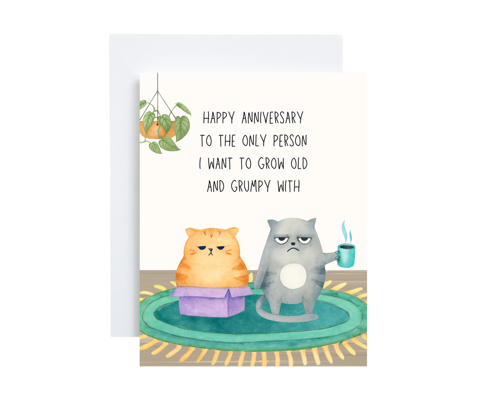 Anniversary Card - "Old And Grumpy"