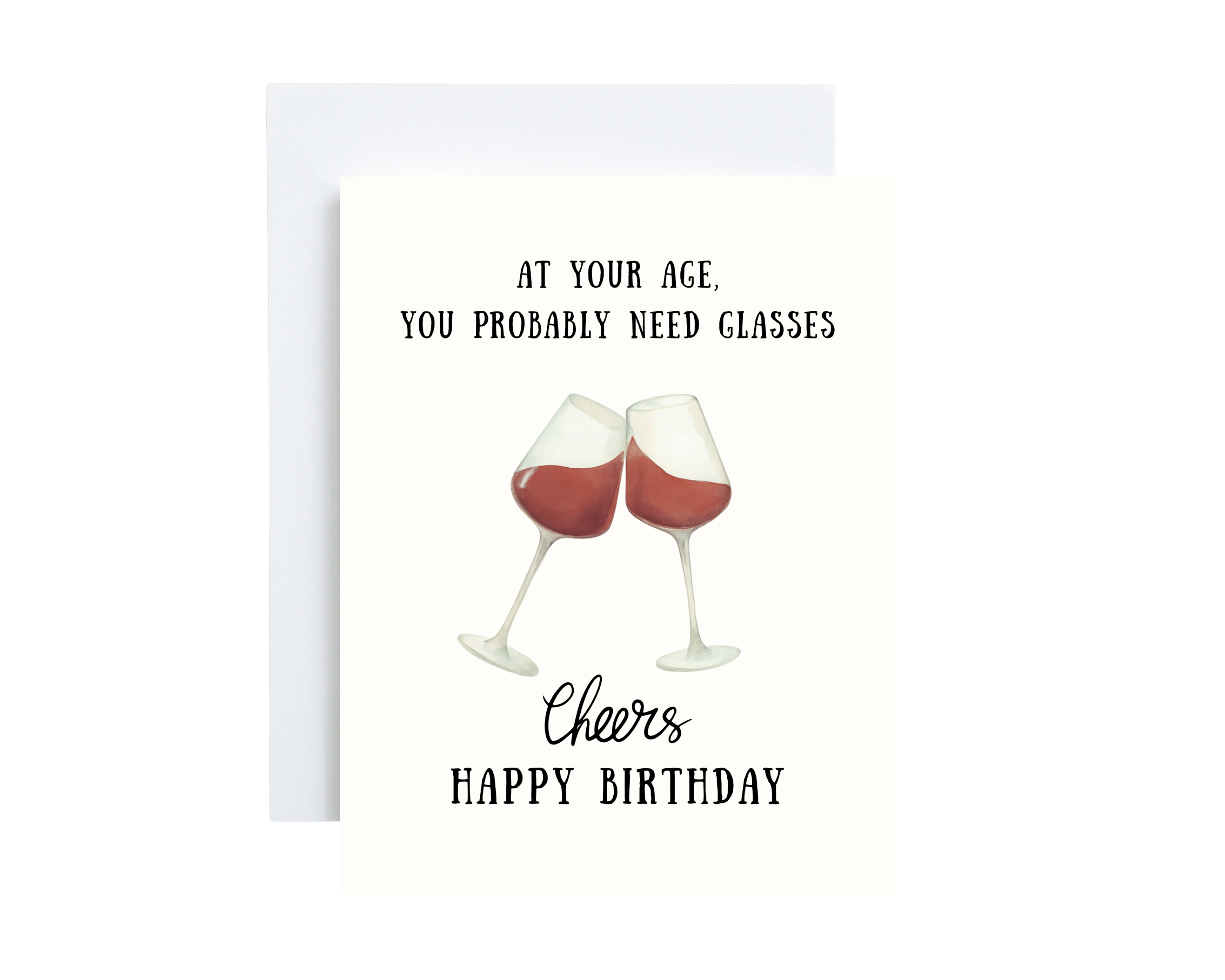 Birthday Card - Wine Glasses