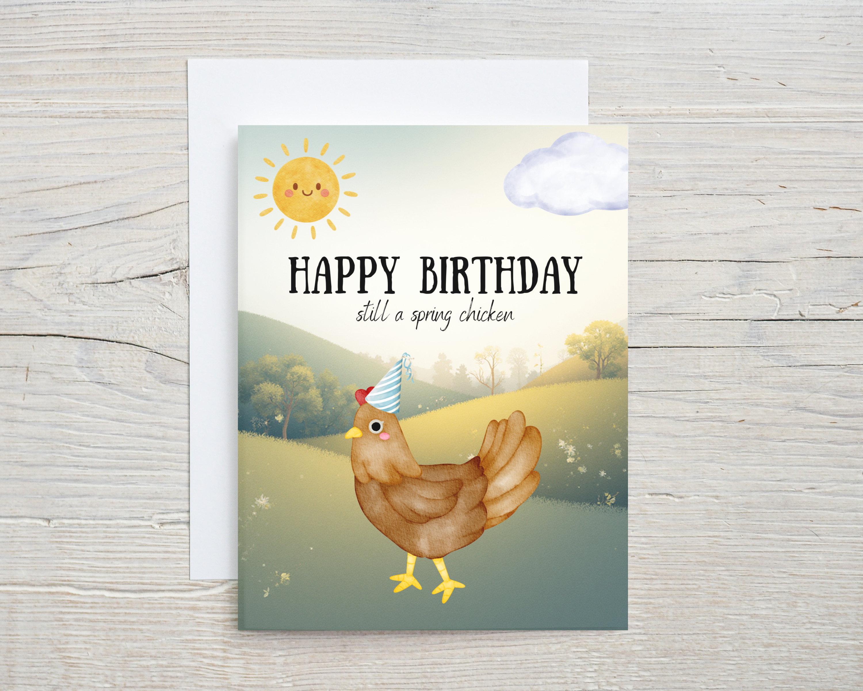 Birthday Card - Still A Spring Chicken